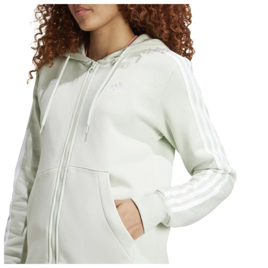 Adidas Γυναικεία ζακέτα Essentials 3-Stripes Full-Zip Fleece Hoodie
